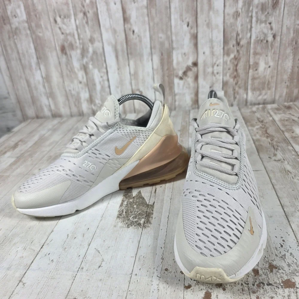 Nike Air Max 270 Womens Light Bone Rose Whisper Sneakers DX8951-001 Size 8